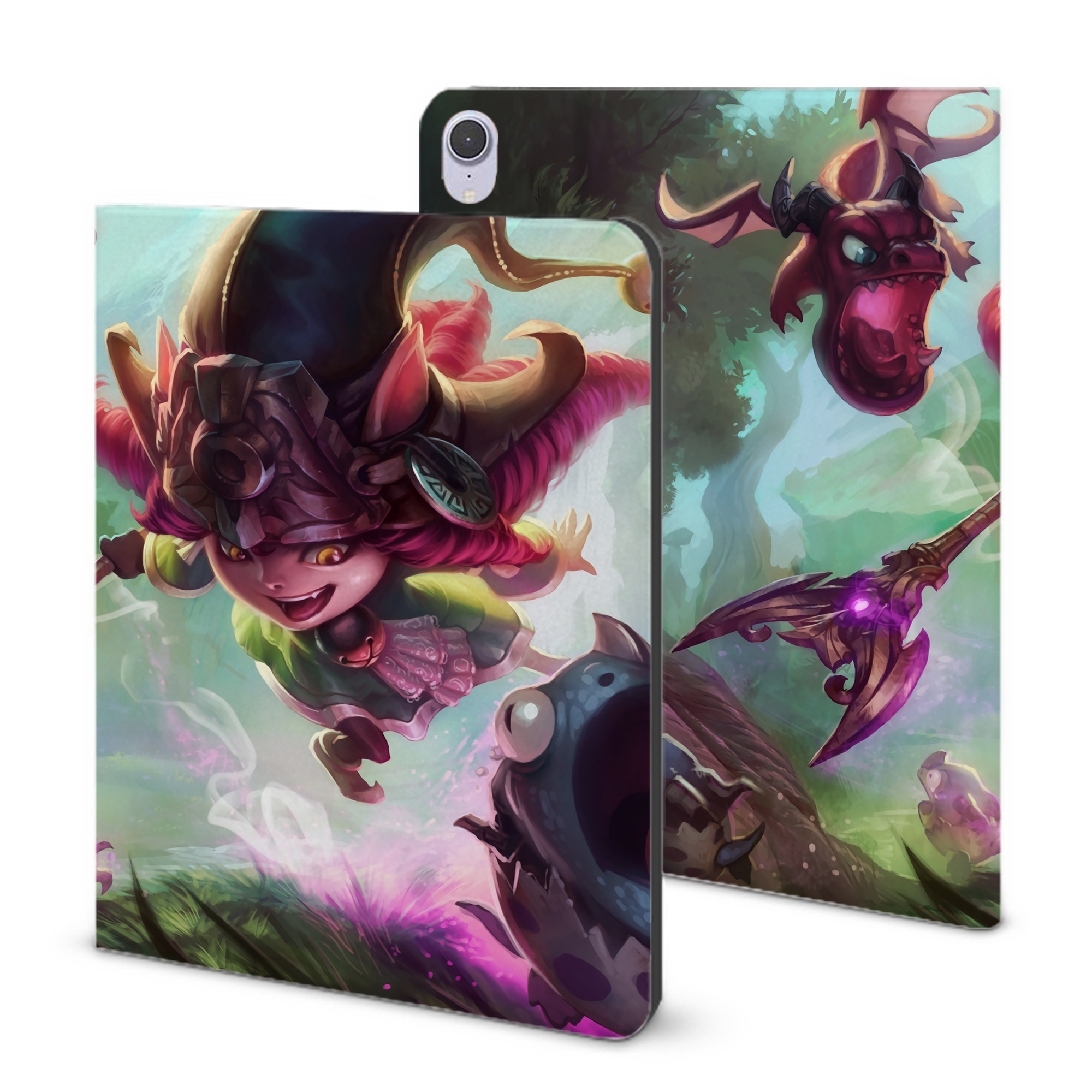 （画像用） リーグ・オブ・レジェンド League of Legends LOL IPad ケース ブック型 PUレザー TPU 耐衝撃 軽量 薄型 ペン収納なし 全面保護 IPad 各モデル対応